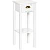 Image de HOMCOM Table d'appoint style moderne 30x30x75 cm blanc