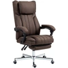 Image de Vinsetto Chaise de Massage avec 6 Points de Massage avec Hauteur Réglable Télécommande Repose-Pieds et Repose-Tête Marron Foncé