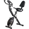 Image de SPORTNOW Vélo d'Appartement Pliable avec Résistance Magnétique Moniteur LCD et Bandes pour Bras 43x97x109 cm Noir