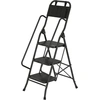 Image de HOMCOM Échelle pliable 3 marches avec sac porte-outils   marches larges antidérapantes, noir