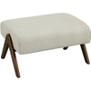 Image de HOMCOM Repose-Pieds de Salon Tabouret Bas avec Assise Rembourrée Pieds en Bois pour Salon Chambre à Coucher 69x47x36 cm Beige