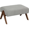 Image de HOMCOM Repose-pieds de Salon Taburete Bajo avec Assise Rembourrée Pieds en Bois pour Salon Chambre 69x47x36 cm Gris