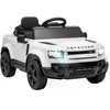 Image de AIYAPLAY Voiture Électrique SUV pour Enfants Land Rover Defender 12 V Télécommande Suspension Démarrage Progressif 2,7-4,5 km/h Blanc