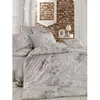 Image de Parure de lit - 1 housse de couette 220 x 240 cm + 2 taies d'oreiller 60 x 60 cm - 100% coton renforcé - Gris