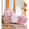Image de Parure de lit - 1 housse de couette 220 x 240 cm + 2 taies d'oreiller 60 x 60 cm - 100% coton renforcé - Rose