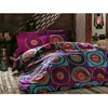 Image de Parure de lit - 1 housse de couette 220 x 240 cm + 2 taies d'oreiller 60 x 60 cm - 100% coton renforcé - Fuchsia