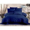 Image de Parure de lit - 1 housse de couette 220 x 240 cm + 2 taies d'oreiller 60 x 60 cm - 80% coton, 20% polyester - Bleu