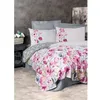 Image de Parure de lit - 1 housse de couette 220 x 240 cm + 2 taies d'oreiller 60 x 60 cm - 100% coton renforcé - Gris