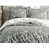 Image de Parure de lit - 1 housse de couette 220 x 240 cm + 2 taies d'oreiller 60 x 60 cm - 100% coton renforcé - Gris