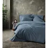 Image de Parure de lit - 1 housse de couette 220 x 240 cm + 2 taies d'oreiller 60 x 60 cm - 100% coton renforcé - Anthracite