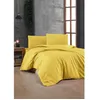 Image de Parure de lit - 1 housse de couette 220 x 240 cm + 2 taies d'oreiller 60 x 60 cm - 100% coton renforcé - Jaune