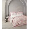 Image de Parure de lit - 1 housse de couette 220 x 240 cm + 2 taies d'oreiller 60 x 60 cm - 100% coton renforcé - Rose
