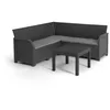 Image de Salon de jardin - résine aspect rotin tressé- Allibert by KETER - 5 personnes - SanRemo - Gris graphite
