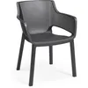 Image de Lot de 6 fauteuils de jardin - Allibert by KETER - ELISA - En résine - Coloris : gris graphite