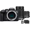 Image de Appareil photo hybride Canon EOS R10 + objectif RF-S 55-210mm + objectif RF-S 18-45mm + carte SD + batterie supplémentaire
