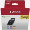 Image de Multipack de cartouches d'encre couleur Canon CLI-526 C/M/Y
