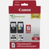 Image de Pack à prix réduit Canon de cartouches d'encre noire PG-560XL et couleur CL-561XL + Papier Photo