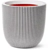 Image de CAPI EUROPE Pot de fleurs GROOVE NL - 43x41 cm - Ivoire - Résistant aux intempéries