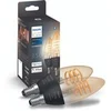 Image de Pack de 2 ampoules White Ambiance 4.9W Filament flamme E14