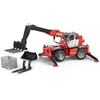Image de Bruder 02129 Chariot télescopique Manitou MRT 2150 avec accessoires - Bruder 2129 - 02129 Bruder