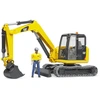 Image de Bruder 02466 Cat Minibagger avec figurine - Bruder 2466 - 02466 Bruder
