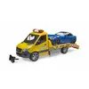Image de Jeux de voiture - Transporteur MB Sprinter avec roadster Bruder TU