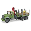 Image de Bruder 02824 camion Mack-Granite - Wagon de transport de bois avec grue et 3 grumes - Bruder 2824 - 02824 Bruder