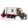 Image de Bruder 02828 camion Mack Granite UPS logistique + chariot élévateur et deux palettes - Bruder 2828 - 02828 Bruder