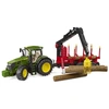 Image de Bruder 03154 tracteur John Deere 7R 350 avec remorque et 4 bûches - Bruder 3154 - 03154 Bruder