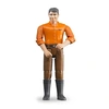 Image de Bruder 60007 B World homme avec un pantalon marron, jouant la figure - Bruder 60007 - 060007 Bruder