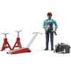 Image de Bruder 62100 Bworld Mécanicien de garage avec cric et outils - Bruder 62100 - 062100 Bruder