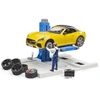 Image de Bruder 62112 Centre de service automobile Bworld et Bruder Roadster - Bruder 62112 - 062112 Bruder