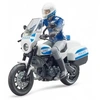 Image de Bruder 62731 Bworld moto de police Bruder Bworld avec agent (prévue en avril) - Bruder 62731 - 062731 Bruder
