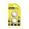 Image de Cintre Adhésif Scotch 136R2 Transparent 12 mm 6,3 m 2 pièces