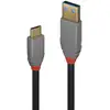 Image de Câble USB C Lindy 36911 1m 10 Gbit/s Noir Gris