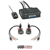 Image de Lindy 42342 KVM Switch 2 Ports USB VGA Noir 0.9m