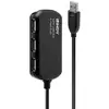 Image de Hub USB Lindy 42783 4 ports USB 2.0 câble 12 m Noir Win Mac Linux