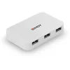 Image de Hub USB Lindy 43143 4 Ports USB 3.2 Gen 1 Type-A 5000 Mbit/s Blanc Plug&Play