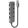 Image de Hub USB Lindy 43309 4 Ports USB 3.2 Gen 1 Alu ABS Gris 5Gbps
