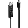 Image de Câble USB Type C Lindy 43343 3 m DisplayPort 1.2 Macho Macho Noir