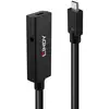 Image de Câble d'extension USB-C Lindy 43364 5 m USB 3.2 Gen 2 10 Gbit/s Noir