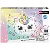 Image de Puzzle 100 pièces Nathan Chat Arc-en-ciel Pastel avec Classeur