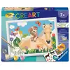 Image de Kit de peinture par numéros Ravensburger Creart Kids Cheval et Chien 18x24 cm