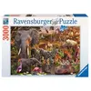 Image de Puzzle 3000 pièces Animaux du continent africain Ravensburger 433x301x55 mm
