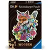Image de Puzzle en bois forme d'animaux de 150 pièces Ravensburger Renard coloré TU