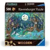 Image de Puzzle en bois rectangulaire de 500 pièces Ravensburger Forêt fantastique TU