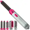 Image de Brosse Soufflante Multifonction ProfiCare PC-HAS 3132 1000W 3 Températures 5 Accessoires Gris/Rose
