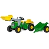 Image de Rolly Toys rollykid John Deere avec chargeur frontal et remorque - Rolly Toys 023110