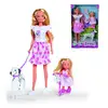Image de Poupée SIMBA Steffi Love Cute Walk avec trottinette et dalmatiens