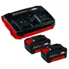 Image de Kit Einhell PXC 2 Batteries 18V 4Ah + Double Chargeur